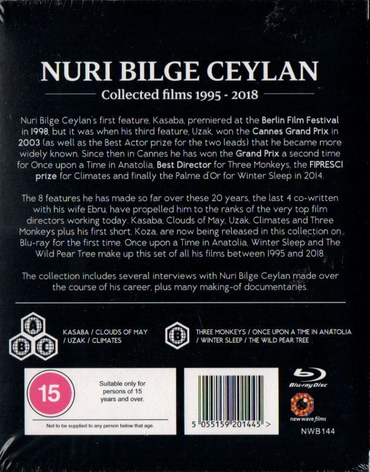 NURİ BİLGE CEYLAN - COLLECTED FILMS 1995-2018 - 8 FİLM BLU-RAY BOX SET SIFIR