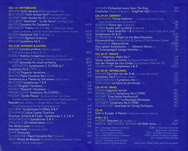 GEORG SOLTI – SOLTI / EUROPE - THE ORCHESTRAL RECORDINGS (2023) - 44CD+2DVD LIMITED EDITION BOX SET AMBALAJINDA SIFIR