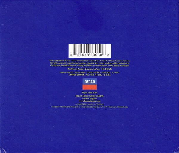 GEORG SOLTI – SOLTI / EUROPE - THE ORCHESTRAL RECORDINGS (2023) - 44CD+2DVD LIMITED EDITION BOX SET AMBALAJINDA SIFIR