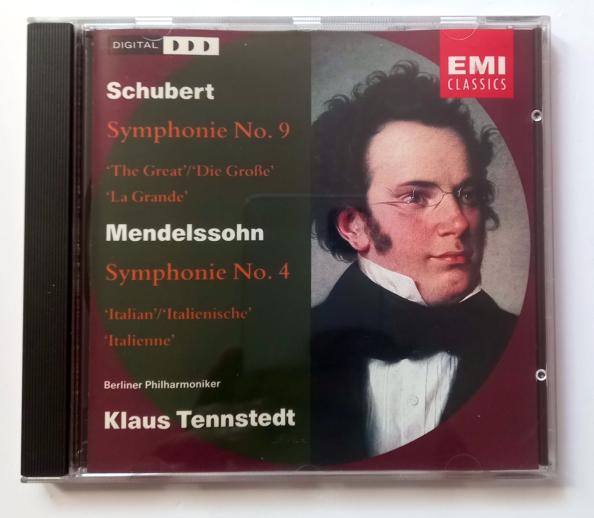SCHUBERT: SYMPHONY NO. 9 'THE GREAT' / MENDELSSOHN: SYMPHONY NO. 4 'ITALIAN' / BERLINER PHILHARMONIKER, KLAUS TENNSTEDT (1991) - CD 2.EL