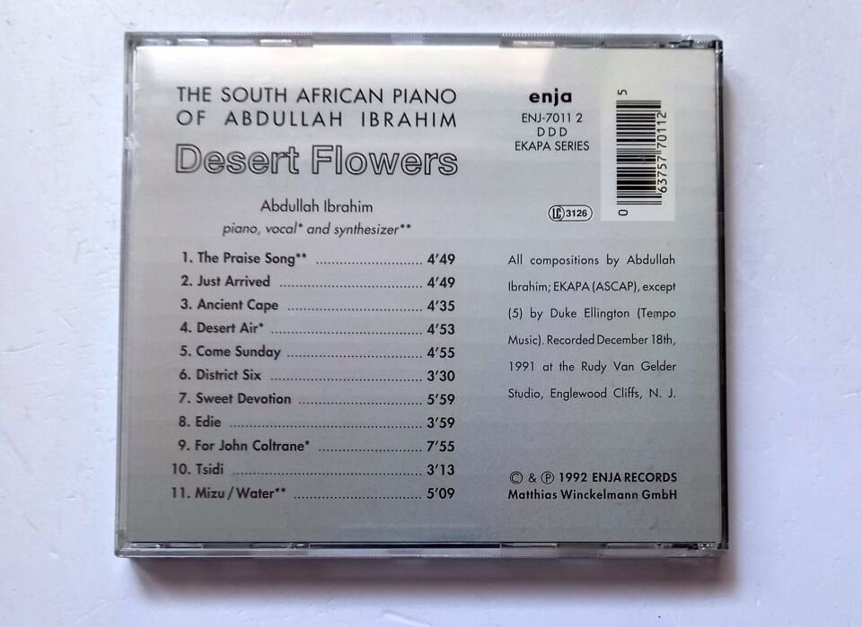 ABDULLAH IBRAHIM – DESERT FLOWERS / THE SOUTH AFRICAN PIANO OF ABDULLAH IBRAHIM (1992) - CD 2.EL