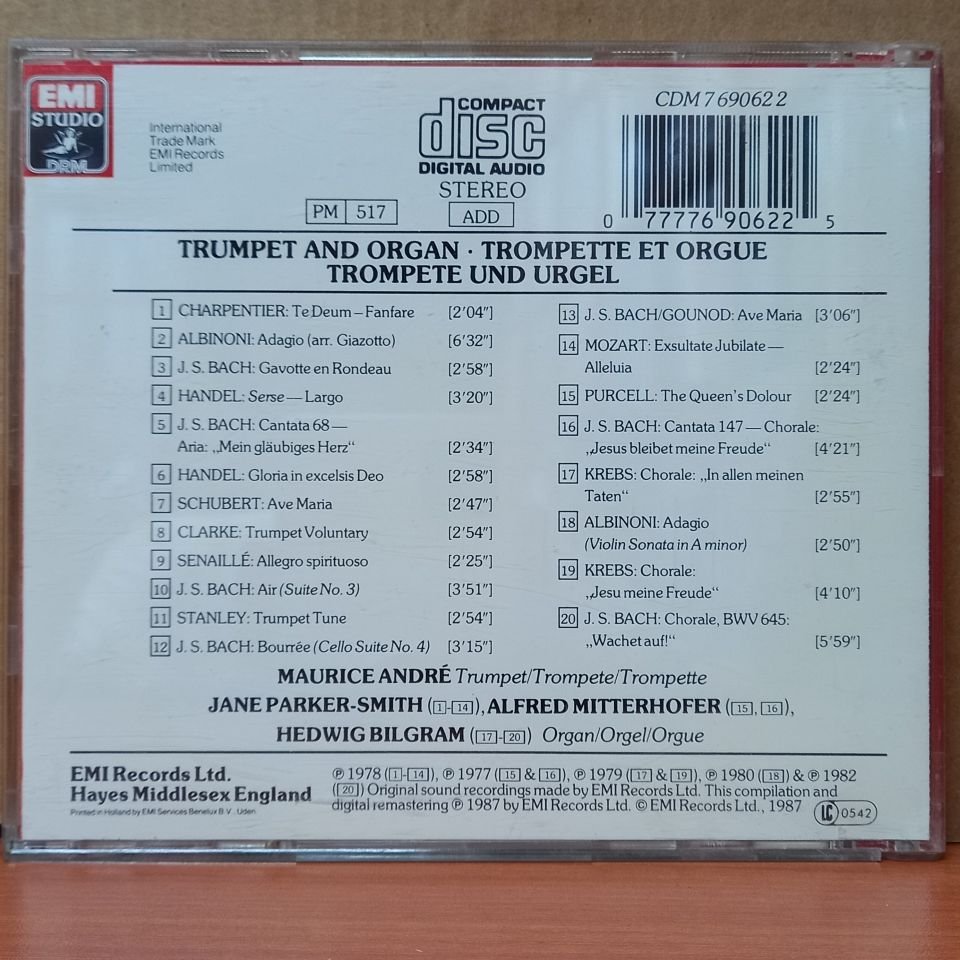 MAURICE ANDRE – TROMPETTE & ORGUE (1987) - CD 2.EL