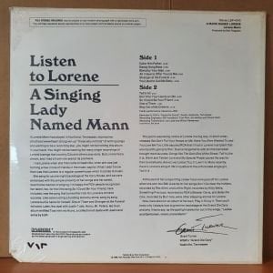 LORENE MANN - A MANN NAMED LORENE (1969) - LP DÖNEM BASKISI SIFIR PLAK