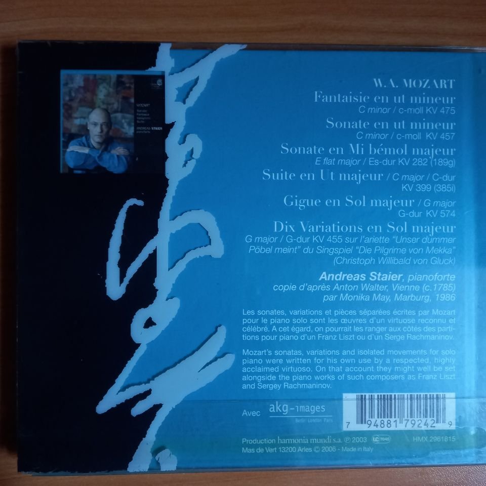 W.A. MOZART - ANDREAS STAIER / PIANO SONATAS (2006) - CD 2.EL