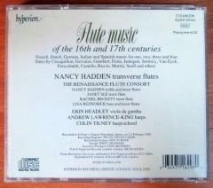 FLUTE MUSIC 16th 17th Cent. Nancy Hadden CD 2.EL