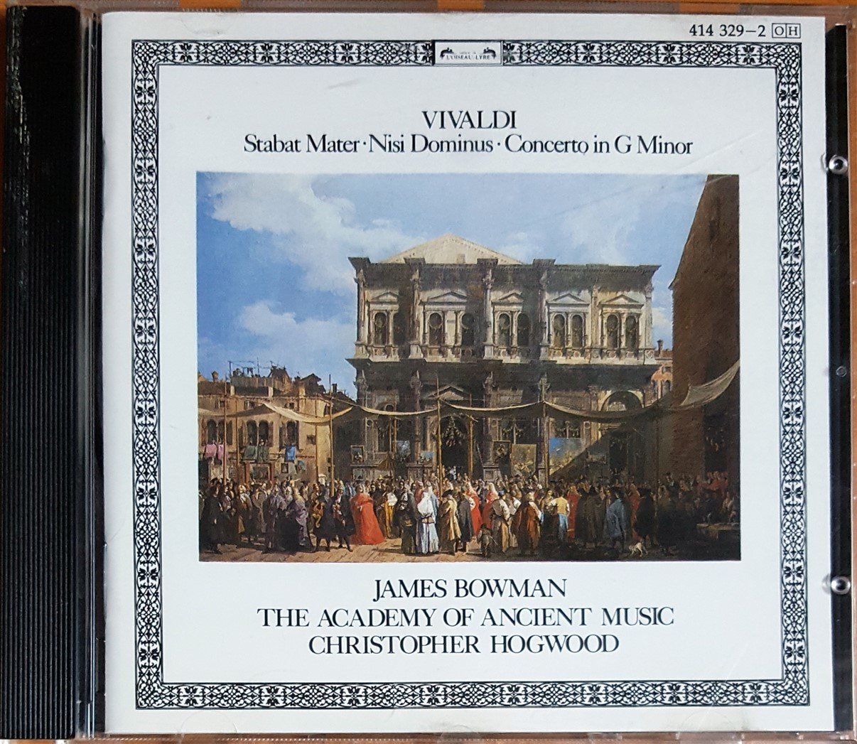 VIVALDI: STABAT MATTER, NISI DOMINUS, CONCERTO IN G MINOR / JAMES BOWMAN, THE ACADEMY OF ANCIENT MUSIC, CHRISTOPHER HOGWOOD (1976) 1985 DECCA / L'OISEAU-LYRE CD 2.EL
