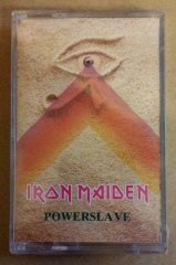 IRON MAIDEN POWERSLAVE CASSETTE MADE IN TURKEY TRANSPARENT,BLACK LETTERS,RED BANDEROLE ''NEW''