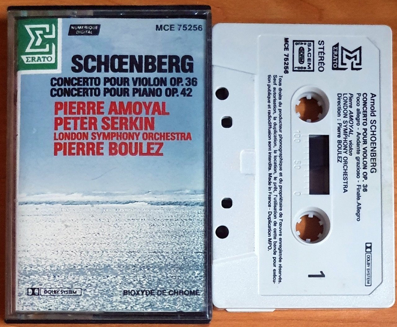 SCHOENBERG / CONCERTOS / P. AMOYAL, P. SERKIN, P. BOULEZ - KASET MADE IN FRANCE 2.EL