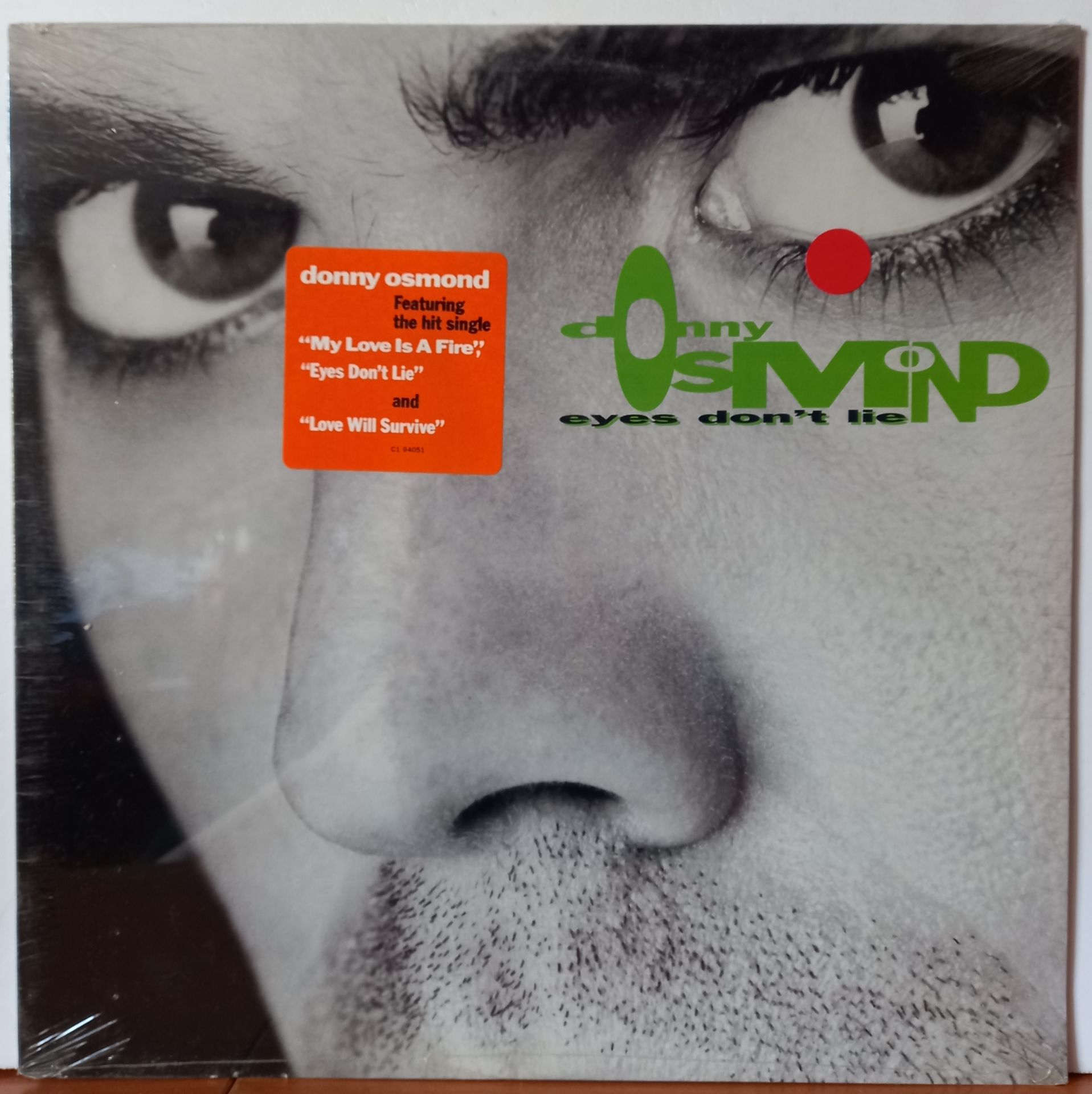 DONNY OSMOND – EYES DON'T LIE (1990) - LP DÖNEM BASKI SIFIR PLAK