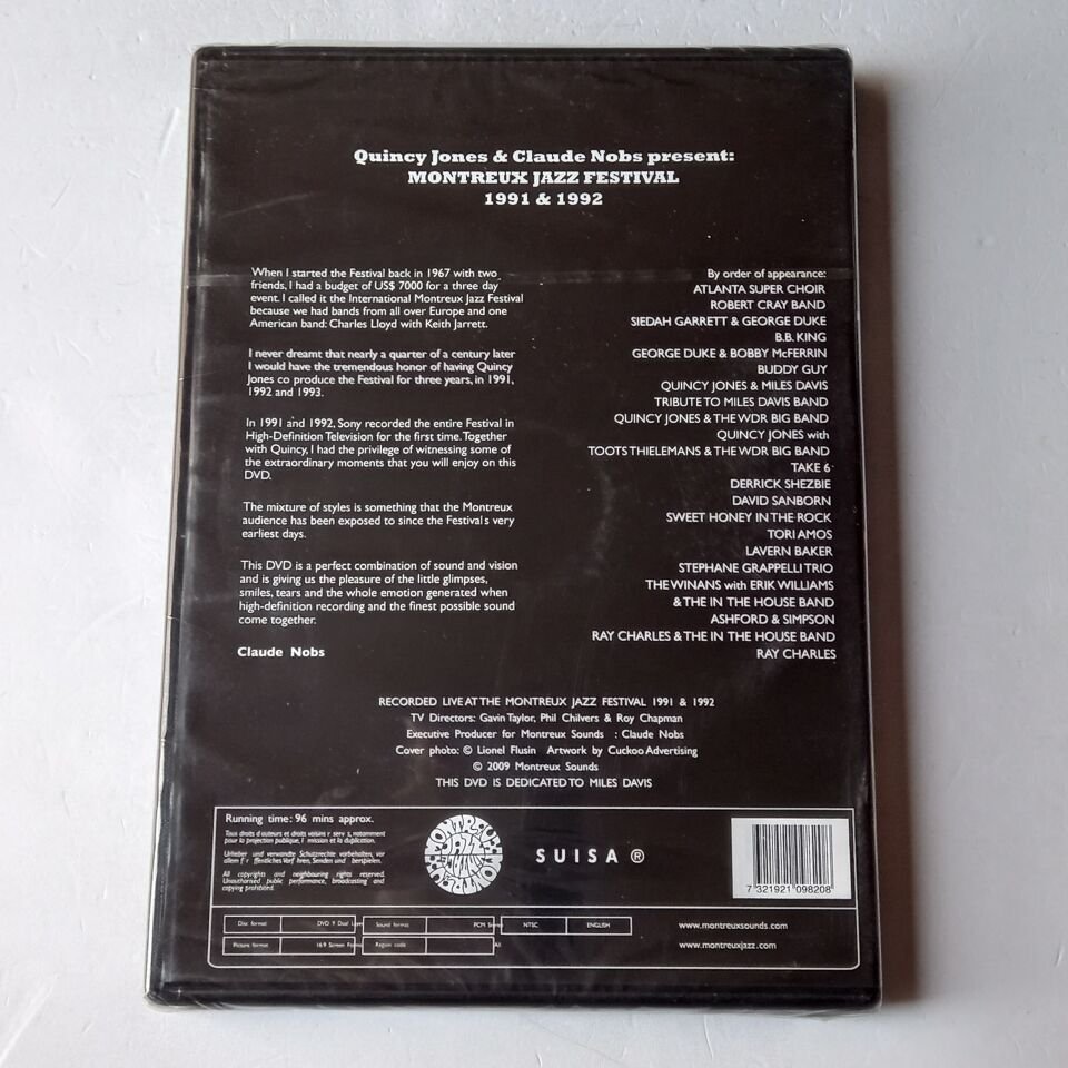 MONTREUX JAZZ FESTIVAL 1991 & 1992 - DVD AMBALAJINDA SIFIR