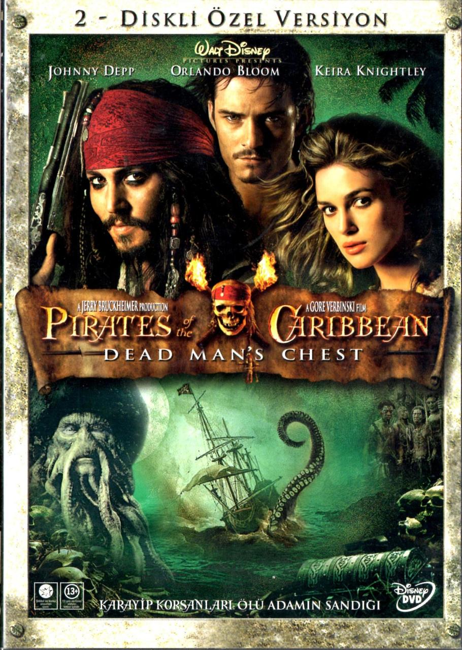 PIRATES OF THE CARIBBEAN DEAD MAN'S CHEST - KARAYİP KORSANLARI ÖLÜ ADAMIN SANDIĞI - JOHNNY DEPP - ORLANDO BLOOM - KEIRA KNIGHTLEY - 2DVD 2.EL