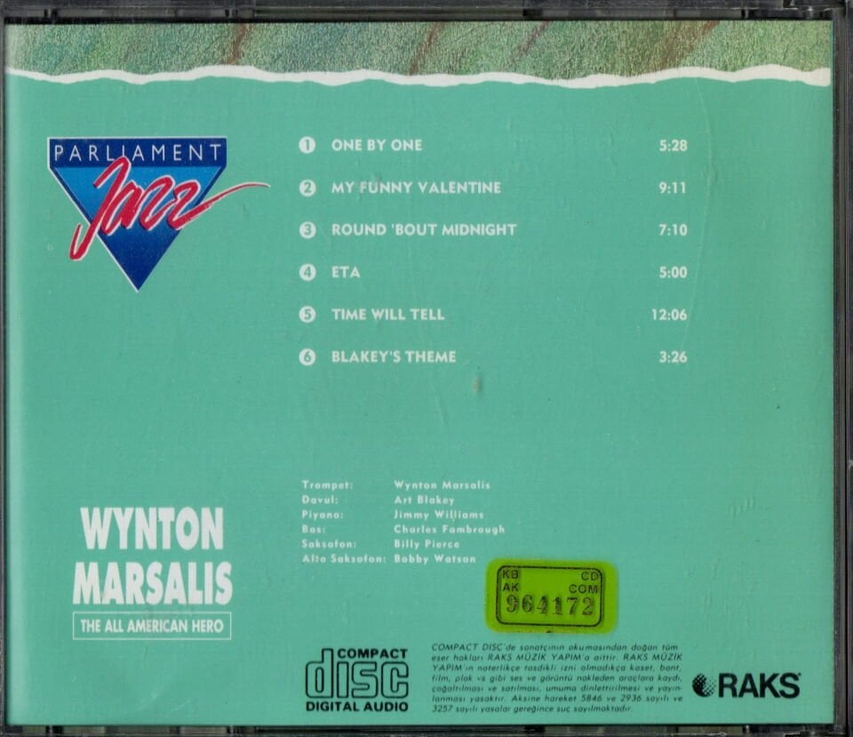 WYNTON MARSALIS - THE ALL AMERICAN HERO (1978) - CD PARLIAMENT JAZZ 2.EL