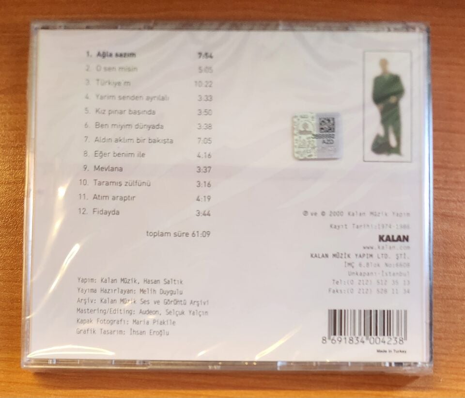 NEŞET ERTAŞ – AĞLA SAZIM (2000) - CD JEWEL CASE AMBALAJINDA SIFIR