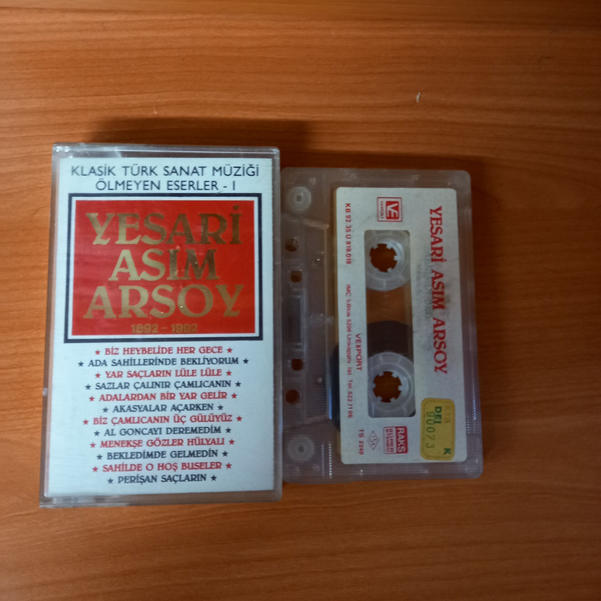 YESARİ ASIM ARISOY - KLASİK TÜRK SANAT MÜZİĞİ ÖLMEYEN ESERLER 1 (1992) - KASET 2.EL
