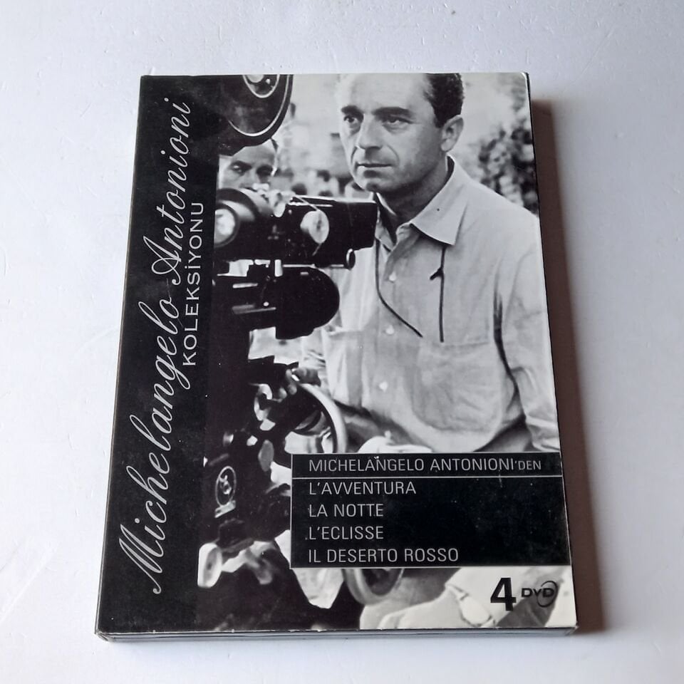 MICHELANGELO ANTONIONI KOLEKSİYONU - SERÜVEN, GECE, BATAN GÜNEŞ, KIZIL ÇÖL - 4DVD 2.EL
