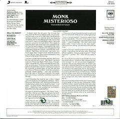 THELONIOUS MONK - MISTERIOSO (1965) - PLAK SIFIR