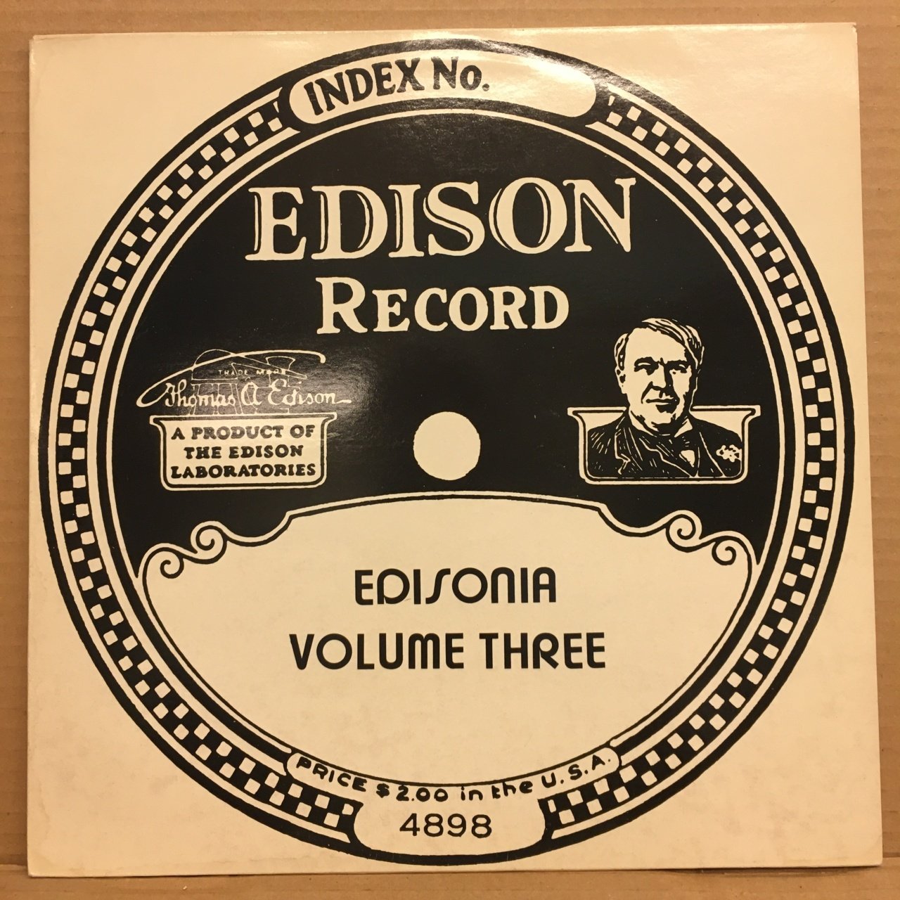 EDISON RECORD EDISONIA VOLUME THREE 2.EL PLAK