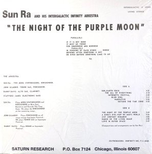SUN RA AND HIS INTERGALACTIC INFINITY ARKESTRA – THE NIGHT OF THE PURPLE MOON - INTERGALACTIC II (1970) - LP SIFIR PLAK