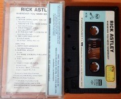 RICK ASTLEY - WHENEVER YOU NEED SOMEBODY (1987) MMY CASSETTE MADE IN TURKEY ''USED'' PAPER LABEL