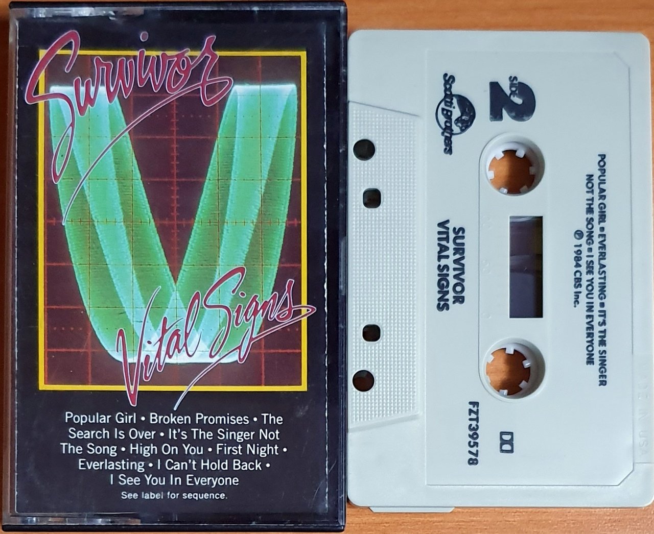 SURVIVOR - VITAL SIGNS (1984) - KASET MADE IN USA / SCOTTI BROTHERS 2.EL