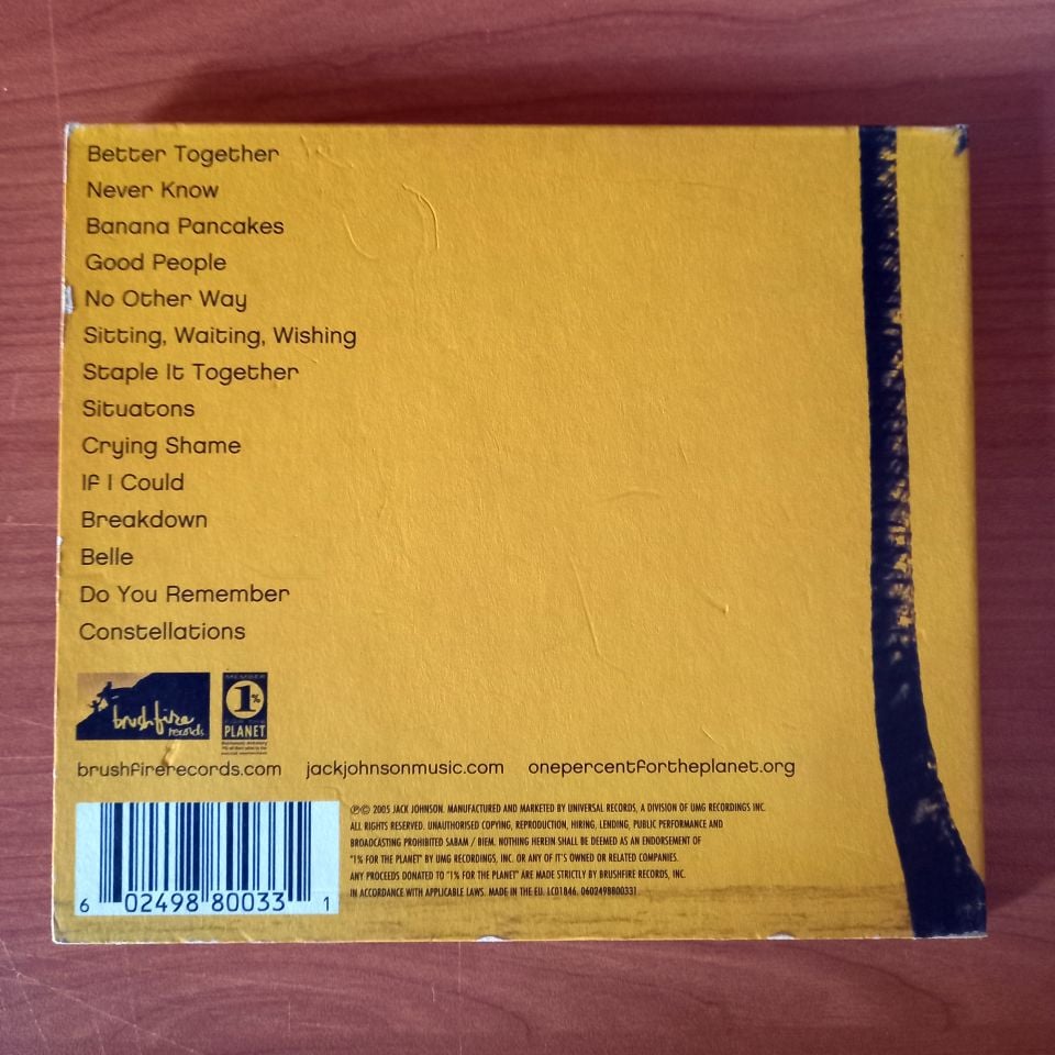 JACK JOHNSON – IN BETWEEN DREAMS (2005) - CD 2.EL