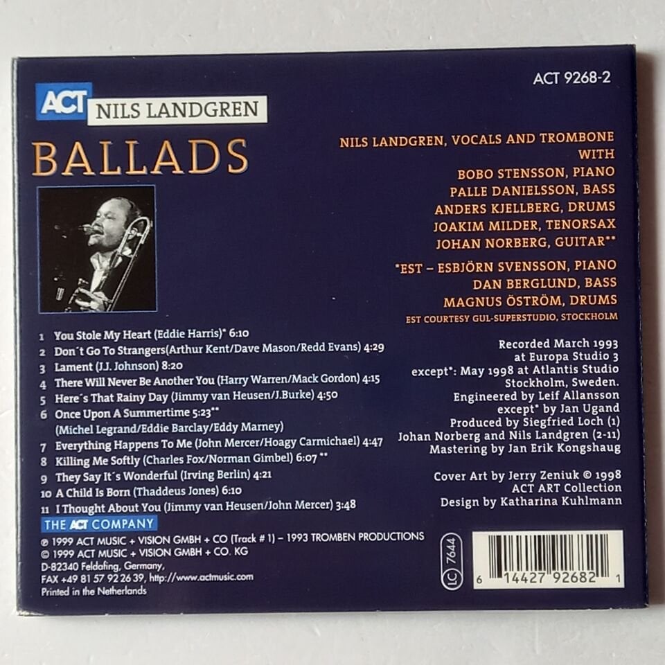 NILS LANDGREN – BALLADS (1993) - CD 1998 2.EL