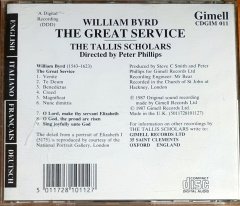 WILLIAM BYRD - THE GREAT SERVICE / THE TALLIS SCHOLARS, PETER PHILLIPS (1987) - CD GIMELL 2.EL