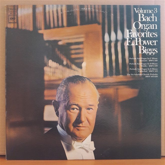 E. POWER BIGGS - BACH ORGAN FAVORITES VOL.3 - LP 2.EL PLAK