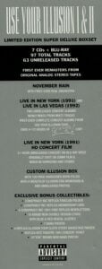 GUNS N' ROSES - USE YOUR ILLUSION - 7CD + 1 BLU-RAY SUPER DELUXE EDITION BOX
