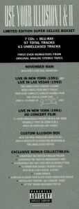 GUNS N' ROSES - USE YOUR ILLUSION - 7CD + 1 BLU-RAY SUPER DELUXE EDITION BOX