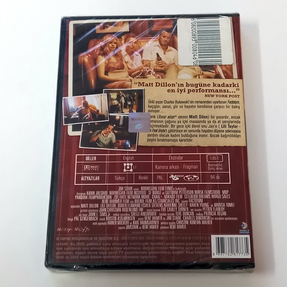 FACTOTUM - MATT DILLON, LILI TAYLOR, MARISA TOMEI - DVD AMBALAJINDA SIFIR