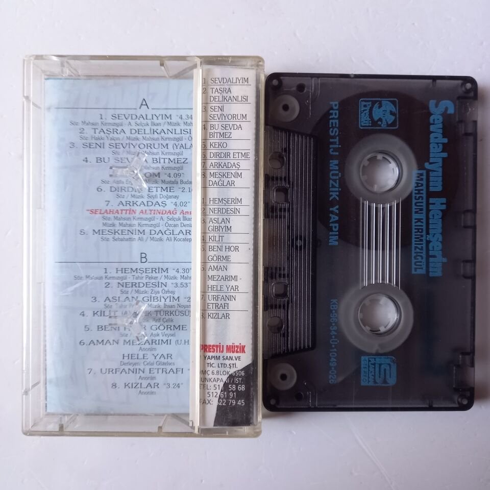 MAHSUN KIRMIZIGÜL - SEVDALIYIM HEMŞERİM (1996) - KASET 2.EL
