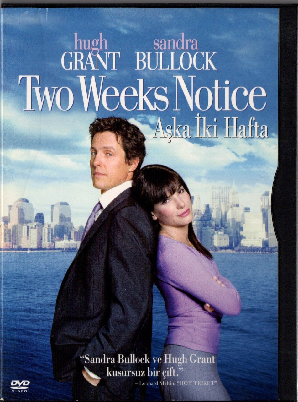 AŞKA İKİ HAFTA - TWO WEEKS NOTICE - HUGH GRANT - SANDRA BULLOCK - SNAPCASE DVD 2.EL