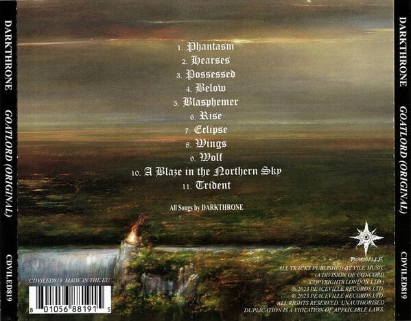 DARKTHRONE – GOATLORD / ORIGINAL (2023) - CD JEWEL CASE AMBALAJINDA SIFIR