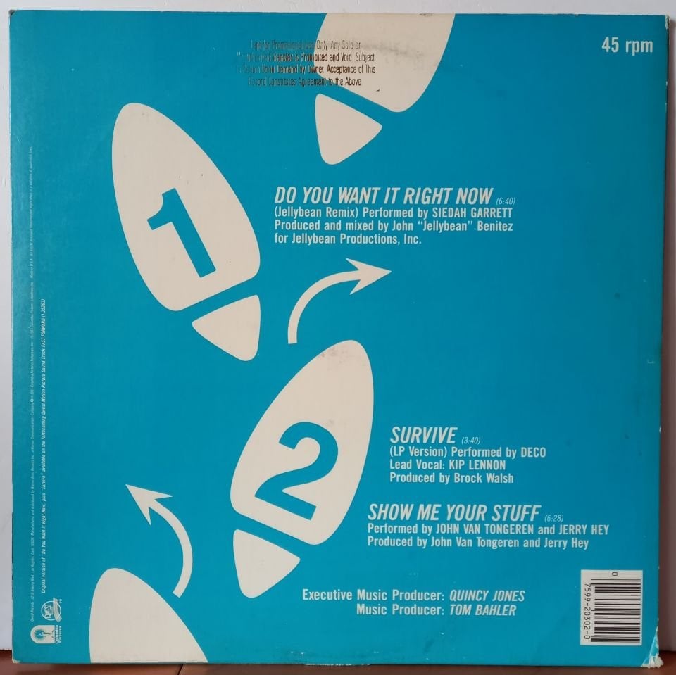 SIEDAH GARRETT – DO YOU WANT IT RIGHT NOW (1985) - 12' MAXISINGLE 2.EL PLAK