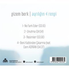 GİZEM BERK - AYRILIĞIN 4 RENGİ - CD feat: CEM ADRIAN - 4 PARÇALIK ALBUM SIFIR