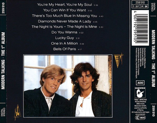 MODERN TALKING – THE 1ST ALBUM (1985) - CD 1995 REISSUE SIFIR