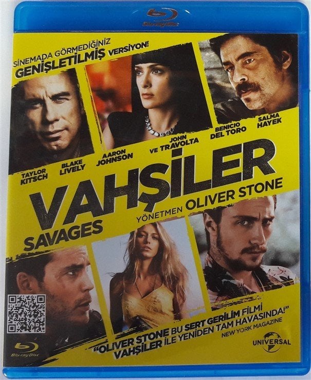 VAHŞİLER - SAVAGES - JOHN TRAVOLTA - BENICIO DEL TORO - SALMA HAYEK - OLIVER STONE - BLU RAY 2.EL