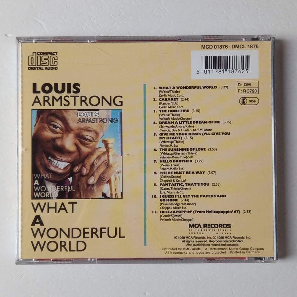 LOUIS ARMSTRONG – WHAT A WONDERFUL WORLD (1988) - CD REISSUE 2.EL