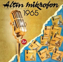 ALTIN MİKROFON 1965 - ÇEŞİTLİ SANATÇILAR MAVİ IŞIKLAR CAHİT OBEN SİLÜETLER FERDİ ÖZBEĞEN İLHAM GENCER - 2LP SIFIR PLAK