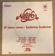 NİLÜFER OF AMAN AMAN 45LİK KAPAĞI DİKKAT SADECE KAPAKTIR