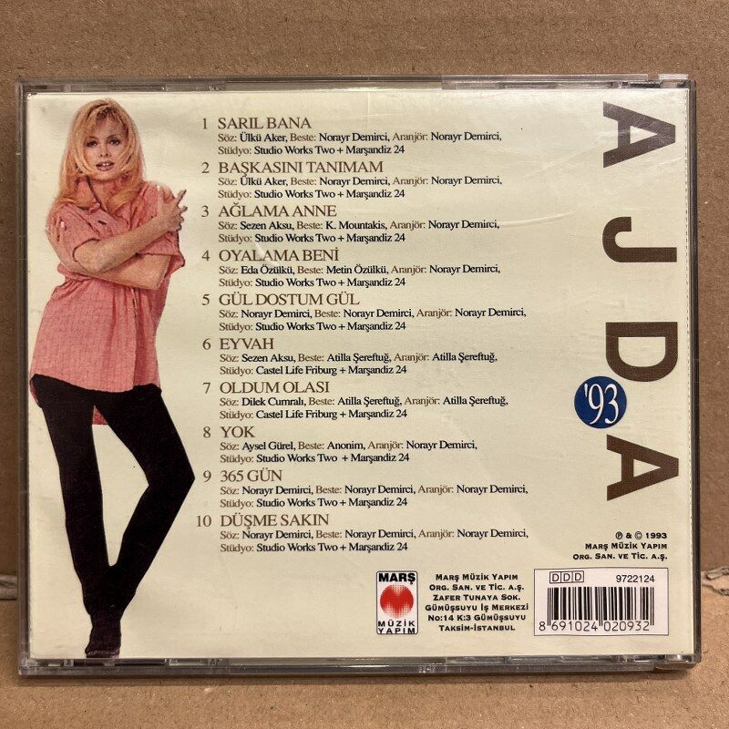 AJDA PEKKAN - AJDA '93 (1993) - 2003 MARŞ MÜZİK BASKI CD 2.EL
