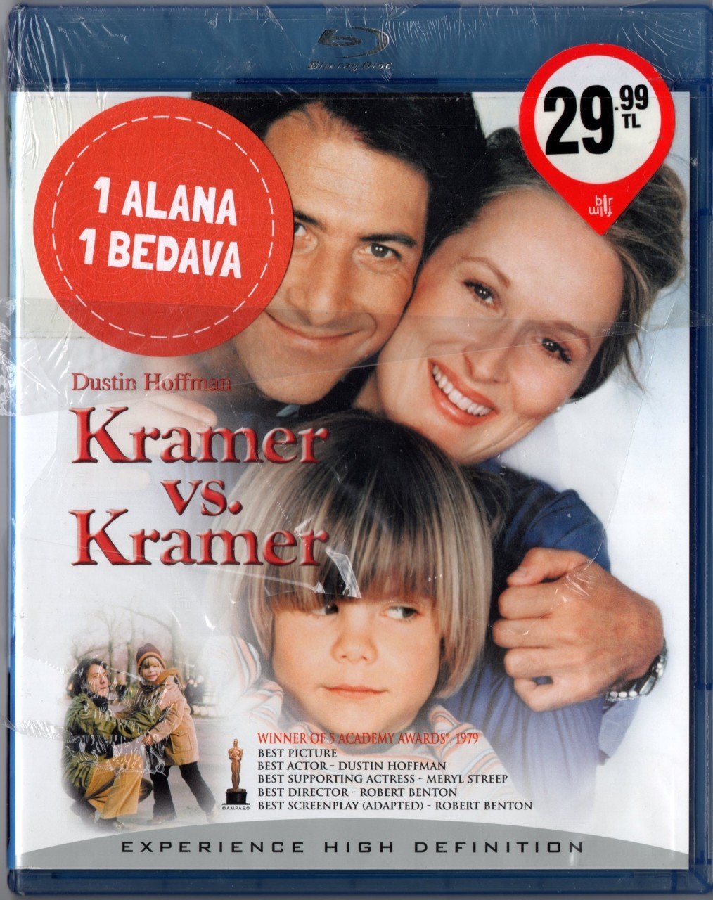 KRAMER KRAMER'E KARŞI - KRAMER VS. KRAMER - DUSTIN HOFFMAN - MERYL STREEP - ROBERT BENTON - BLU-RAY SIFIR