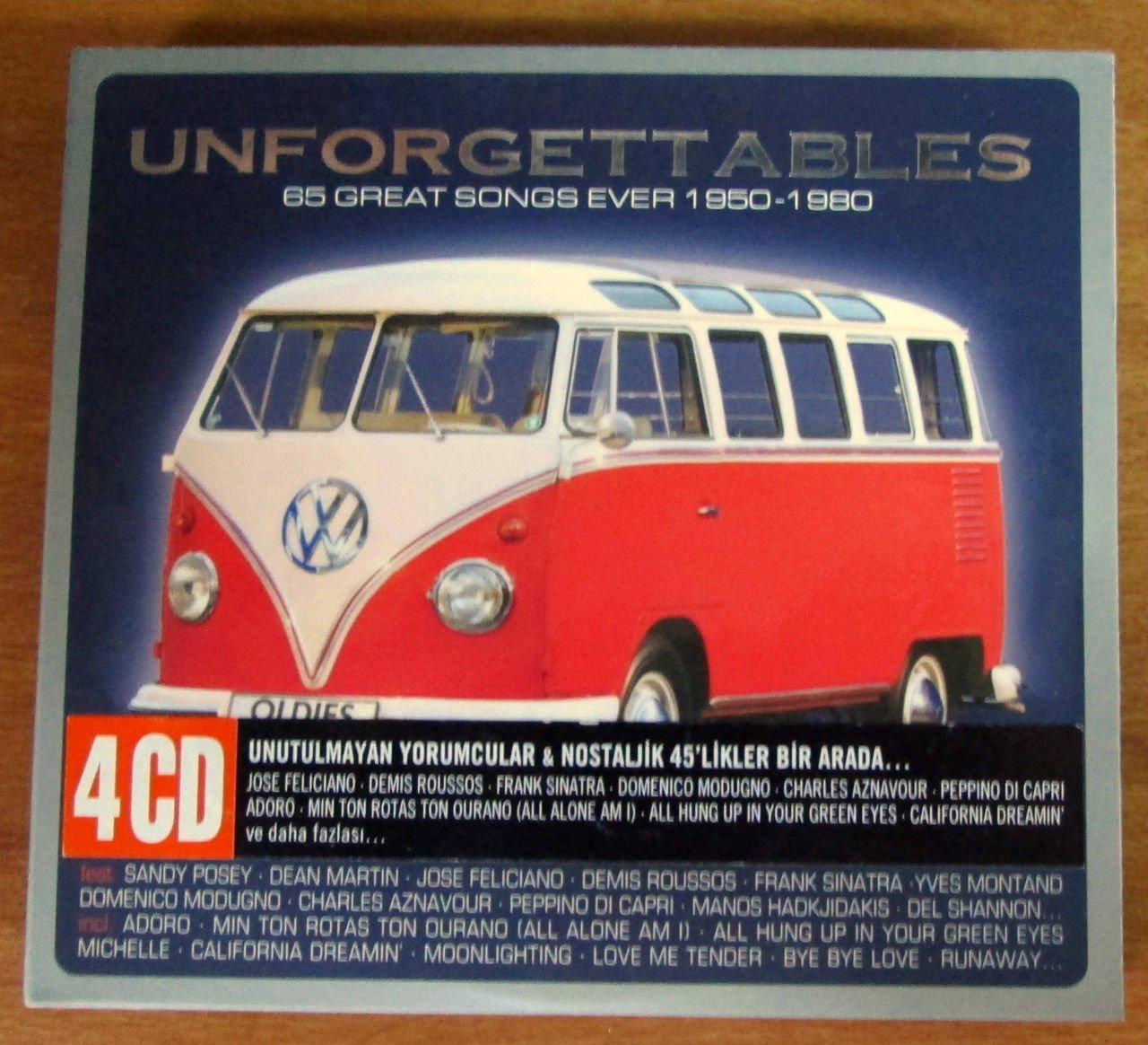 UNFORGETTABLES 65 GREAT SONGS 1950-80 4CD 2.EL