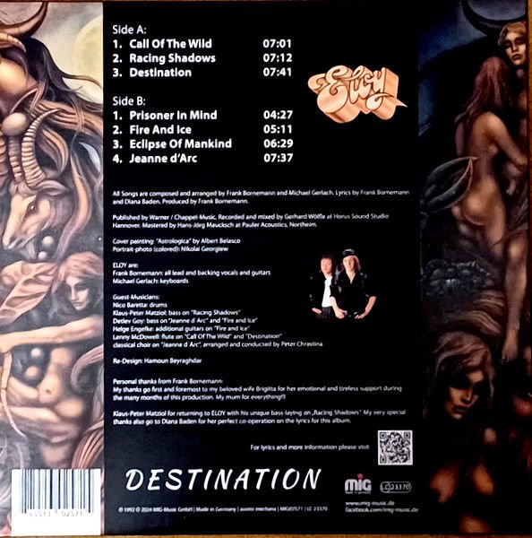 ELOY - DESTINATION (1992) - LP 2024 EDITION SIFIR PLAK