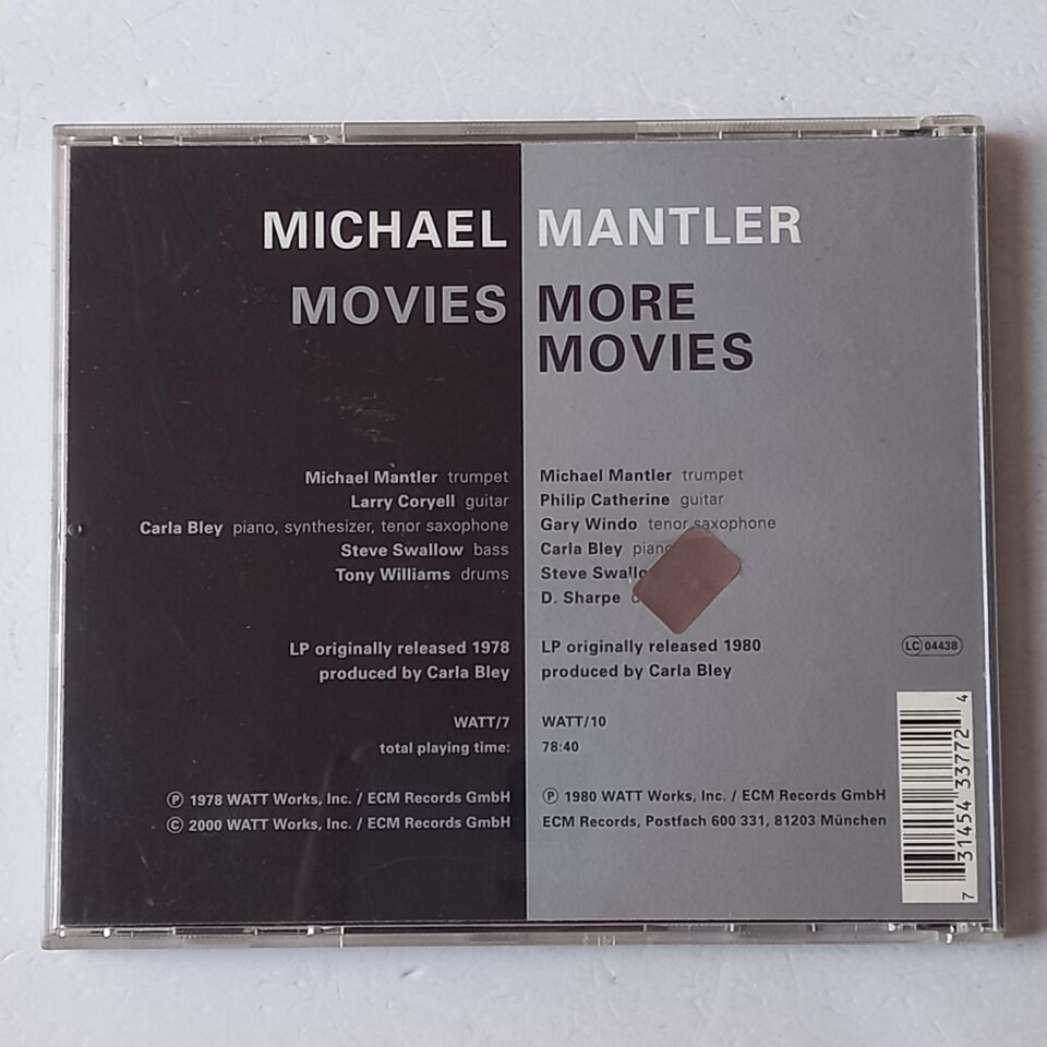 MICHAEL MANTLER – MOVIES / MORE MOVIES (2000) - CD 2.EL