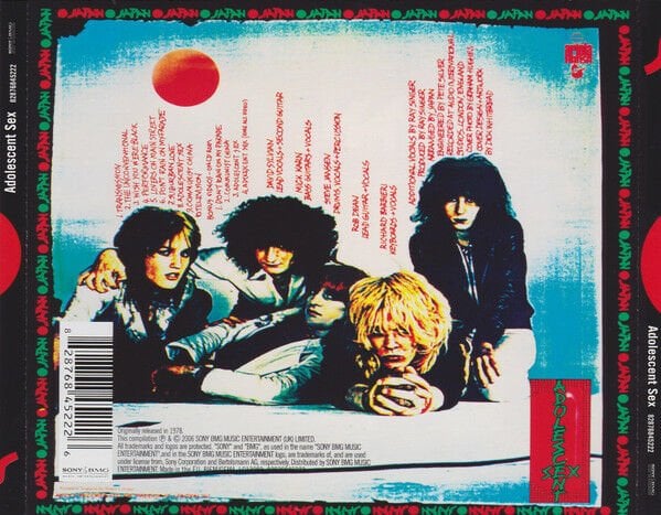JAPAN – ADOLESCENT SEX  (1978) - CD 2006 REISSUE REMASTERED SIFIR