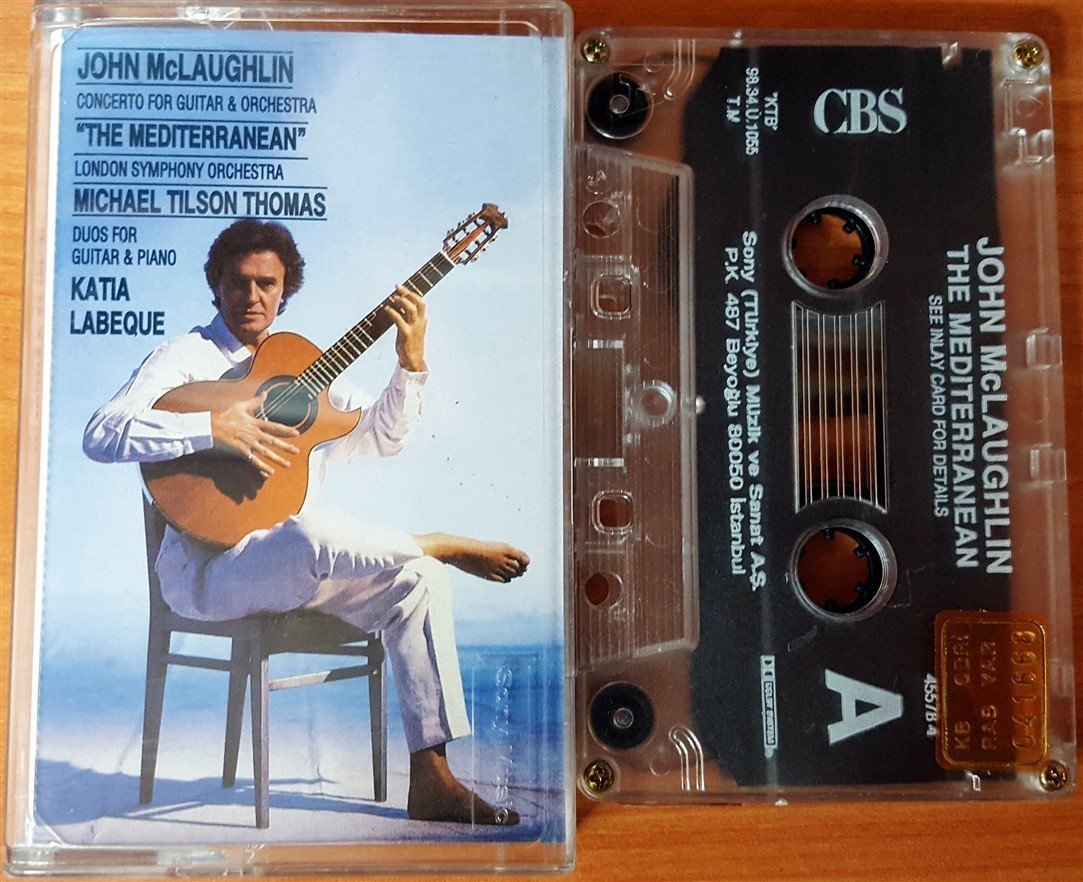 JOHN MCLAUGHLIN - THE MEDITERRANEAN (1998) SONY CASSETTE MADE IN TURKEY ''USED''