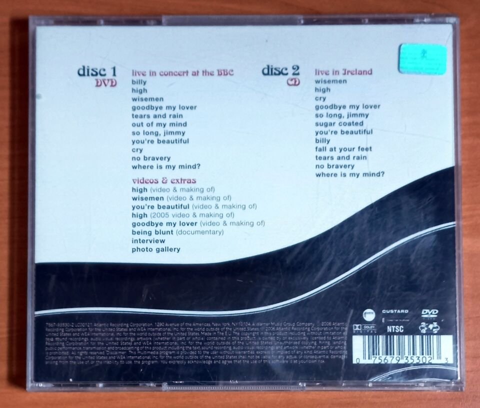 JAMES BLUNT –  CHASING TIME / THE BEDLAM SESSIONS (2006) - CD+DVD  2.EL