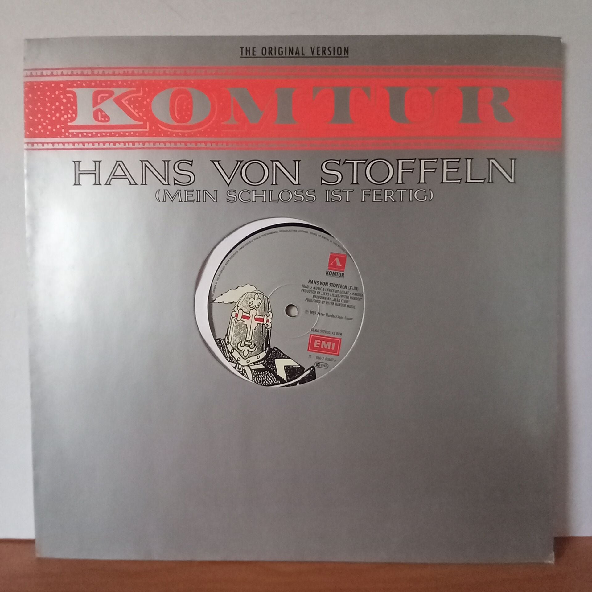 KOMTUR – HANS VON STOFFELN / MEIN SCHLOSS IST FERTIG (1989) - 12'' MAXI SINGLE 2.EL PLAK